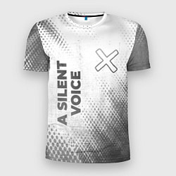 Мужская спорт-футболка A Silent Voice - white gradient вертикально