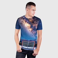 Футболка спортивная мужская Хоккейные ворота в ночи, цвет: 3D-принт — фото 2