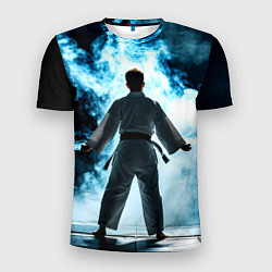 Футболка спортивная мужская Айкидоист в дыму, цвет: 3D-принт