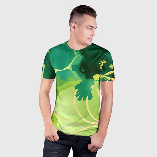 Мужская спорт-футболка Вдохновленный природой / 3D-принт – фото 3