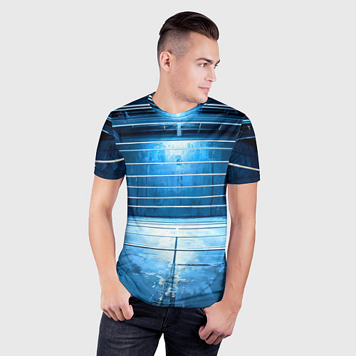 Мужская спорт-футболка Синий ринг / 3D-принт – фото 3