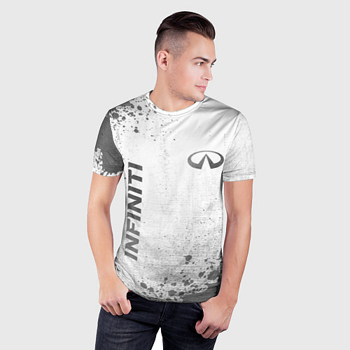 Мужская спорт-футболка Infiniti - white gradient вертикально / 3D-принт – фото 3