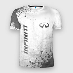 Мужская спорт-футболка Infiniti - white gradient вертикально