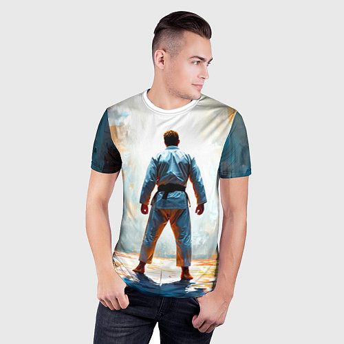 Мужская спорт-футболка Дзюдоист / 3D-принт – фото 3