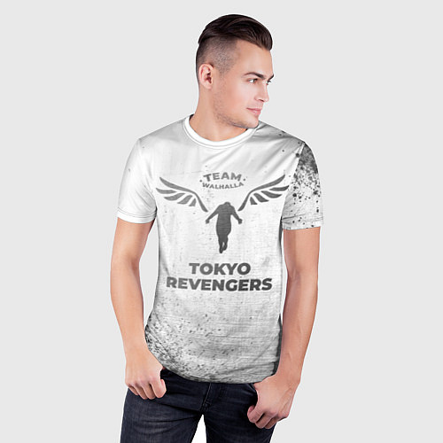Мужская спорт-футболка Tokyo Revengers - white gradient / 3D-принт – фото 3