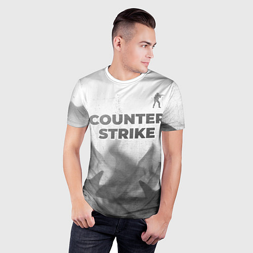 Мужская спорт-футболка Counter Strike - white gradient посередине / 3D-принт – фото 3