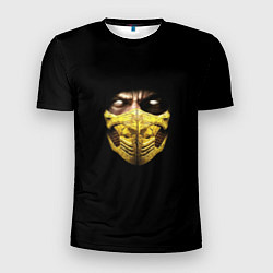 Футболка спортивная мужская Лицо ниндзя в желтой маске, цвет: 3D-принт