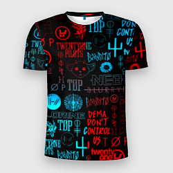 Футболка спортивная мужская Twenty one pilots rock pattern, цвет: 3D-принт