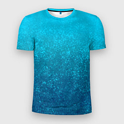 Мужская спорт-футболка Лазурный голубой текстурный градиент