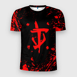 Футболка спортивная мужская Doom красные краски, цвет: 3D-принт