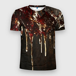 Мужская спорт-футболка Стекающий мед - текстура
