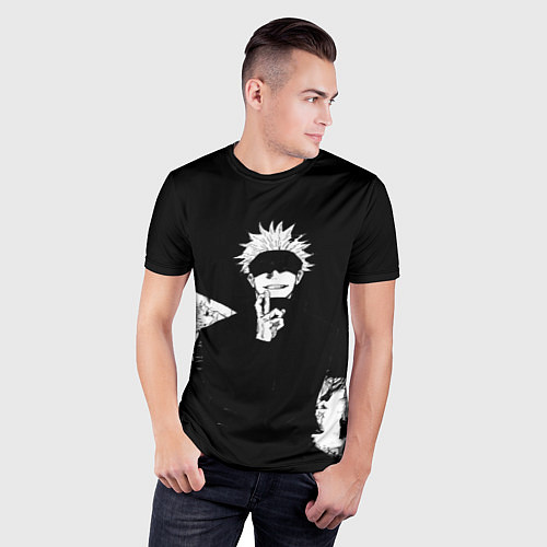 Мужская спорт-футболка Сатору годжо битва / 3D-принт – фото 3