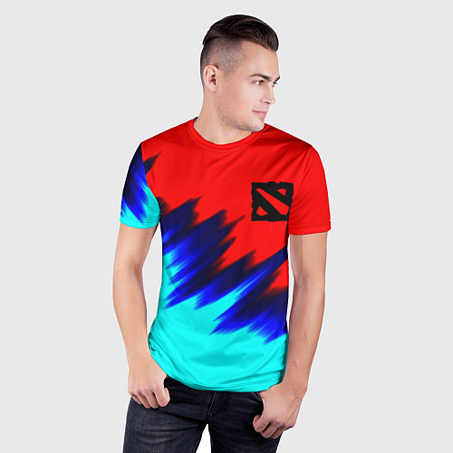 Мужская спорт-футболка Dota краски / 3D-принт – фото 3