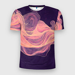 Футболка спортивная мужская Бежевые волны текстура, цвет: 3D-принт