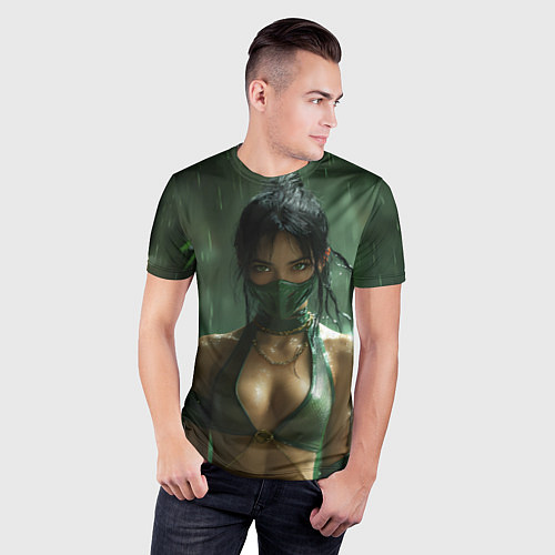 Мужская спорт-футболка Jade мортал комбат / 3D-принт – фото 3