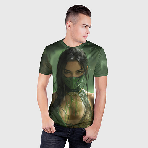 Мужская спорт-футболка Джейд в кислоте Mortal Kombat / 3D-принт – фото 3