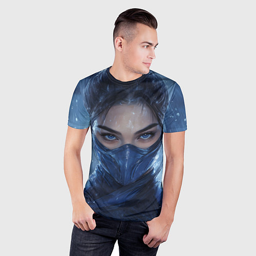 Мужская спорт-футболка Боец Китана Мортал комбат / 3D-принт – фото 3