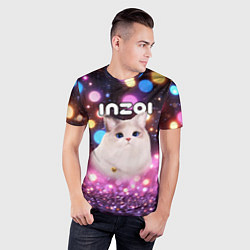 Футболка спортивная мужская Inzoi кошечка и логотип, цвет: 3D-принт — фото 2