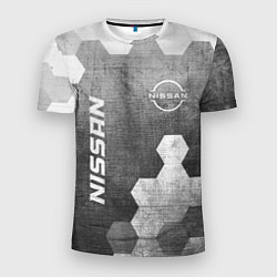 Футболка спортивная мужская Nissan - grey gradient вертикально, цвет: 3D-принт
