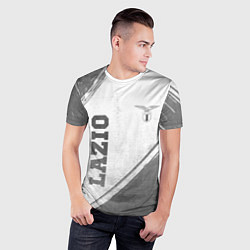 Футболка спортивная мужская Lazio - white gradient вертикально, цвет: 3D-принт — фото 2