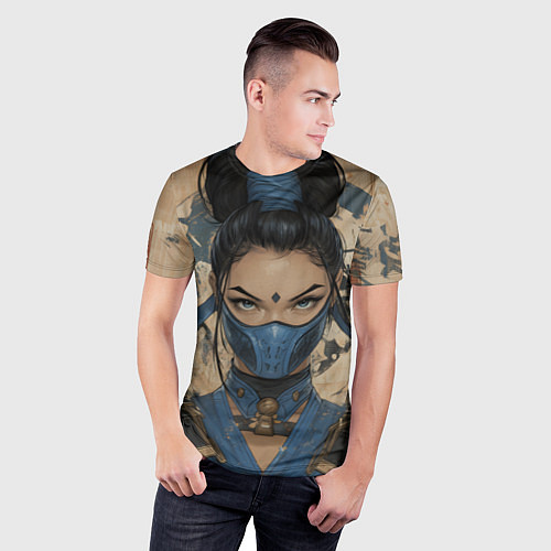 Мужская спорт-футболка Mortal Kombat - Kitana / 3D-принт – фото 3