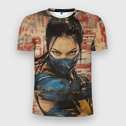 Футболка спортивная мужская Боец Мортал комбат Китана, цвет: 3D-принт