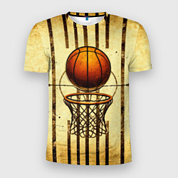 Футболка спортивная мужская Кольцо с баскетбольным мячом, цвет: 3D-принт