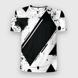 Мужская спорт-футболка Color black white