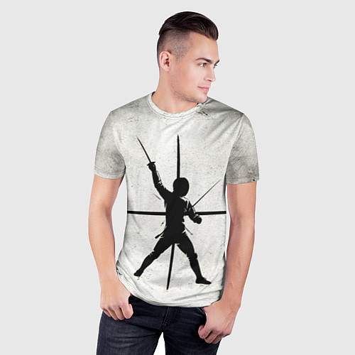 Мужская спорт-футболка Фехтование на саблях / 3D-принт – фото 3