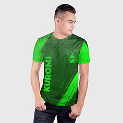 Футболка спортивная мужская Kuromi - green gradient вертикально, цвет: 3D-принт — фото 2