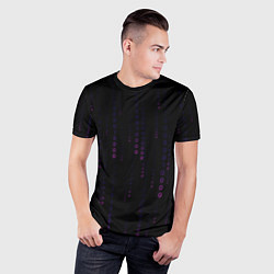 Футболка спортивная мужская Color black pink, цвет: 3D-принт — фото 2