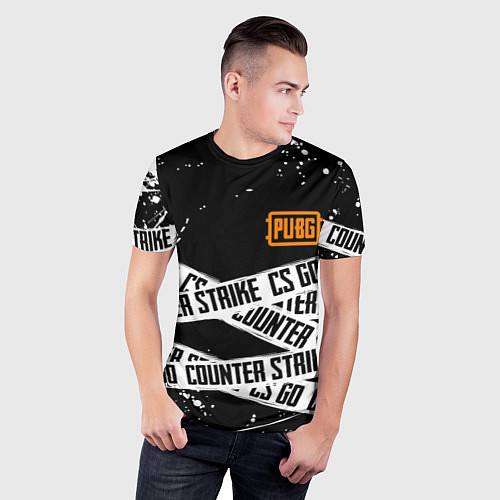 Мужская спорт-футболка CS x pubg / 3D-принт – фото 3