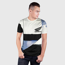 Футболка спортивная мужская Honda логотип, цвет: 3D-принт — фото 2