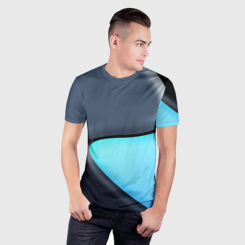 Мужская спорт-футболка Разноцветный / 3D-принт – фото 3