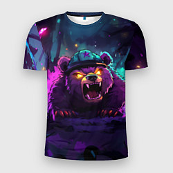 Футболка спортивная мужская Зловещий медведь, цвет: 3D-принт