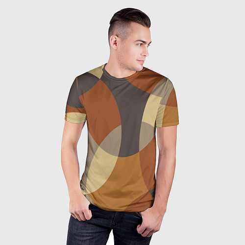 Мужская спорт-футболка Графические цветные текстуры и паттерны / 3D-принт – фото 3