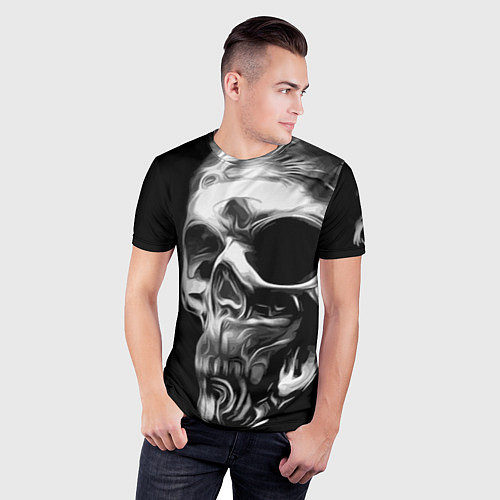 Мужская спорт-футболка Стилизованный череп / 3D-принт – фото 3