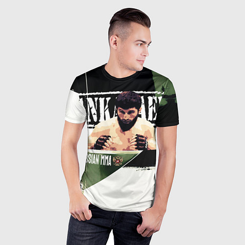 Мужская спорт-футболка Магомед Анкалаев боец ММА / 3D-принт – фото 3