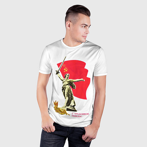 Мужская спорт-футболка Праздник победы / 3D-принт – фото 3