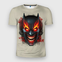 Футболка спортивная мужская Огенный Бэтмент, цвет: 3D-принт