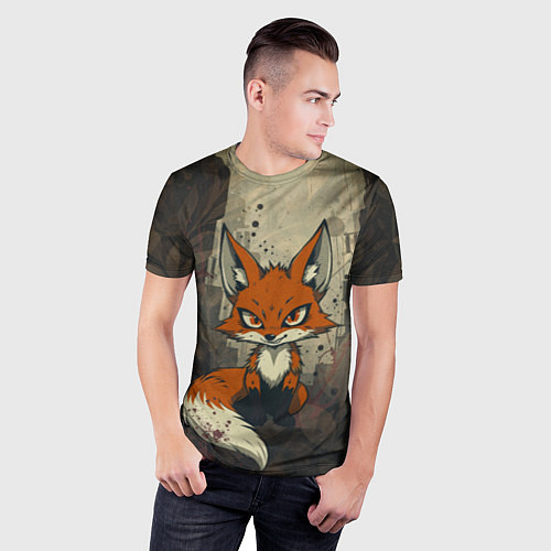 Мужская спорт-футболка Рыжий лис хитрец / 3D-принт – фото 3