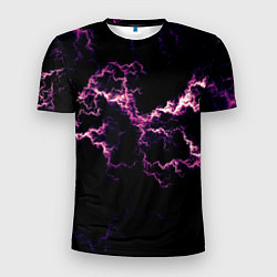 Мужская спорт-футболка Lightning pink glow