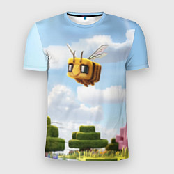 Футболка спортивная мужская Пчёлка - Minecraft, цвет: 3D-принт