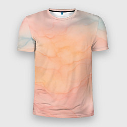 Футболка спортивная мужская Нежный персиковый, цвет: 3D-принт