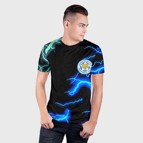 Мужская спорт-футболка Лестер Сити шторм / 3D-принт – фото 3