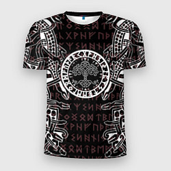 Мужская спорт-футболка Дерево жизни и древние руны