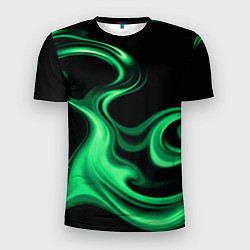 Мужская спорт-футболка Color green smoke
