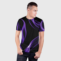 Футболка спортивная мужская Purple abstraction, цвет: 3D-принт — фото 2
