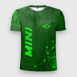 Мужская спорт-футболка Mini - green gradient вертикально