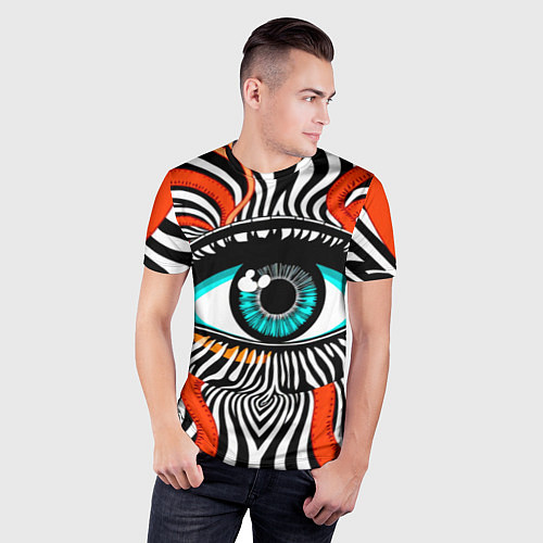 Мужская спорт-футболка Глаз / 3D-принт – фото 3